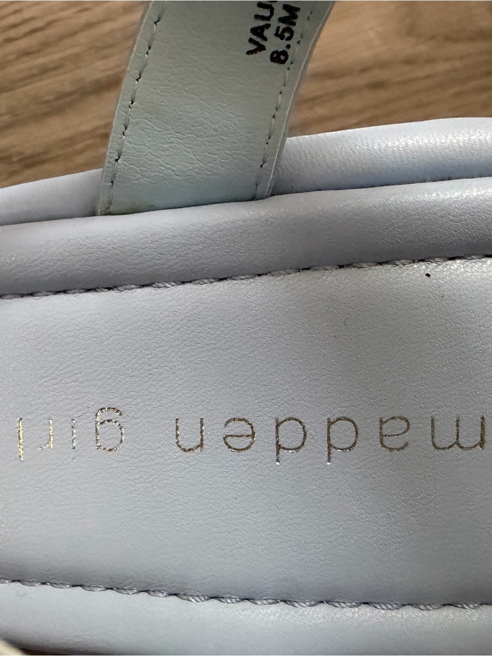 Madden Girl Light Blue Platform Slingback Sandals - Picture 6 of 11